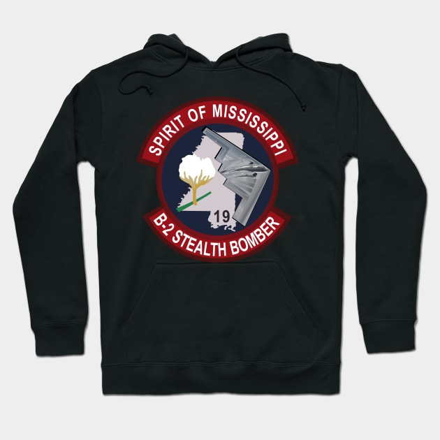 B2 - Spirit of Mississippi - Stealth Bomber wo Txt Hoodie by twix123844